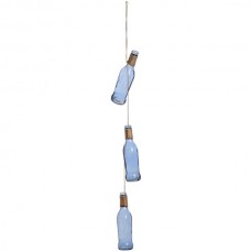 Tall blue glass bottle hanging Ornament